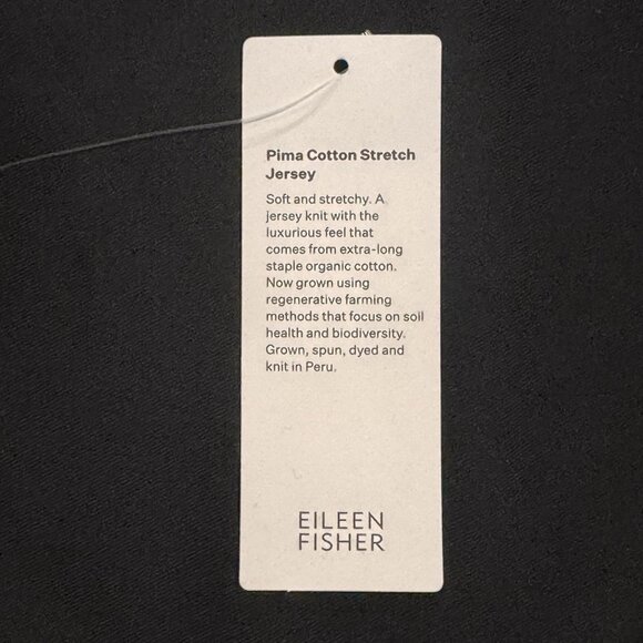 Eileen Fisher Dress 3X Black Pima Cotton Stretch Jersey Knit Pockets Easy Fit - Picture 4 of 10